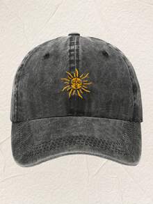 1 chiếc mũ lưỡi trai thêu mới, đã qua xử lý giặt, mũ chống nắng ngoài trời thường ngày dành cho cả nam và nữ, thoáng khí, chống tia UV. - Thần Mặt Trời - Xem 11