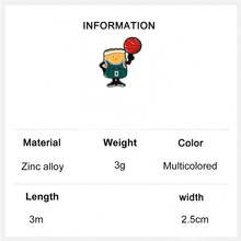 1PC Basketball Themed Enamel Pin Set - Love Basketball, Caution Brooch, Championship Trophy & Boston Player Brooches For Backpacks, Jackets, Hats" - Multicolor - View 7