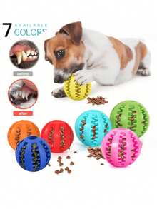 1pc Anti-Bite Dog Treat Ball Dispenser - Interactive Feeding Toy To Relieve Boredom, Suitable For Puppy Teething And Brain Training, Great For Dog Lovers - Multicolor - View 1