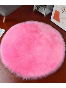 30*30厘米玫瑰红圆形ins风美甲摄影道具，美甲垫毛绒直播展示垫 - 玫瑰紅 - 查看 2