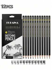 12pcs Professional Sketch Pencil Set, Graphite Pencils With Case, Suitable For Artists, Crafts And School Supplies - Sets - View 8