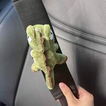 Protège-épaules de ceinture de de voiture mignon en forme de dinosaure, décoration de voiture en peluche personnalisée adorable et douce - A - Voir 8