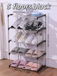 1pc 3/4//5-Tier Stackable Small Shoe Rack, Entryway, Hallway And Closet Space Saving Shoe Shelf Storage And Organization - Multicolor - View 18