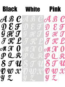 1pc EVA Hollow Letter Decorative Accessory Suitable For Beach Packaging Decoration, 26 English Letters - Black - View 9