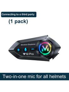 Y12 Pro Motorcycle Helmet Intercom Bluetooth 5.4 Headset, 500m Waterproof Wireless Intercom Speaker Hands-Free Intercom - Y12 Pro - View 16