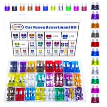 300pcs Assorted Car Blade Fuse Set, 2a/3a/5a/7.5a/10a/15a/20a/25a/30a/35a/40a Mixed Car Truck Small Fuse Set With Box Motorcycle Circuit Fuse - Apricot - View 2