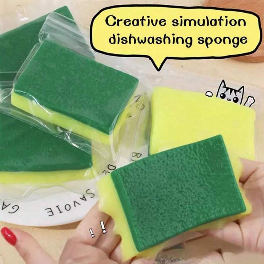 Miếng bọt biển lau chùi mềm dẻo, chân thực, đồ chơi giảm căng thẳng đàn hồi chậm, siêu vui nhộn và dễ thương, có thể biến dạng và kéo giãn tự do, hiệu quả chữa lành mạnh mẽ, kết cấu mềm mại và dính, thích hợp làm đồ chơi cảm giác cho bệnh nhân tự kỷ và ADHD, thích hợp làm quà tặng trong lớp học, tiệc tùng, sinh nhật và ngày Valentine.