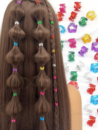 50 Stück/Set Vintage Blumen Dekorative Haarreife - Stilvolle Haarspangen für Frauen - Haarpflege Haaraccessoires Loc Haar Schmuck für Zöpfe