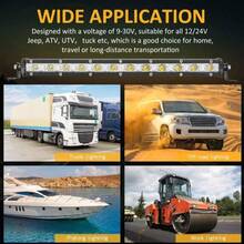 Barra de Luz LED 78W 11" Alta Potencia 6250LM, Spot + Flood, IP67 Resistente al Agua para SUV, Camión y Vehículos 4x4 - A - Ver 2