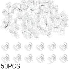 30/50/100 chiếc kẹp lan, kẹp cây trồng trong vườn bằng nhựa trong suốt, kẹp lan 6 càng, kẹp đỡ cây trồng trong vườn để hỗ trợ thân/dây leo/cành cây mọc thẳng đứng. - Nhiều màu - Xem 12