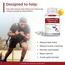 BUPORAI Electrolyte Capsules - Improve Athletic Performance, Speed Recovery, Support Cognitive Function, Enhance Natural Energy, Replenish Strength - 120pcs - Một chai - Giai đoạn dùng thử - Xem 6