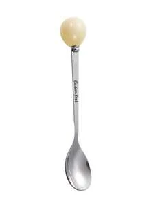 5pcs Customizable Creative Round Ball High-Quality Ceramic Handle Stainless Steel Teaspoons - Multicolor - View 8