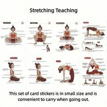 32pcs Yoga Pose Guide Card Set, Basic Yoga Pose Practice Cards, Stretching Tutorial - Multicolor - View 4