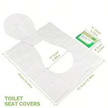 50pcs Dissolvable Disposable Toilet Seat Covers, Convenient Travel Toilet Paper Pads - Multicolor - View 3