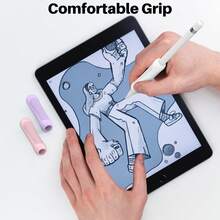 Ergonomic Pen Grip Sleeve, Suitable For Apple Pencil 1st/2nd Gen, USB-C And Apple Pencil Pro, Silicone Protective Case - Multicolor - View 6