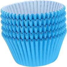 100 piezas de capacillos para cupcakes multicolor, resistentes al aceite y al olor, adecuados para cupcakes, muffins, frutos secos - Ver 18