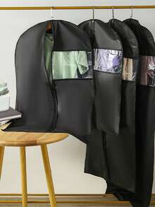 5 pièces/1 pièce Housse anti-poussière en PEVA, sac de protection pour portant à vêtements, armoire, robe, manteau, veste, costume, fermeture éclair translucide, imperméable anti-poussière et anti-humidité, sans odeur - Multicolore - Voir 3
