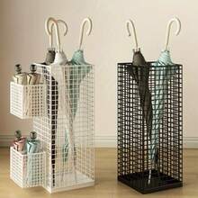 Iron Art Umbrella Stand Holder, Home/Commercial Entrance Drip Tray Umbrella Bucket, Storage Rack - A - View 2