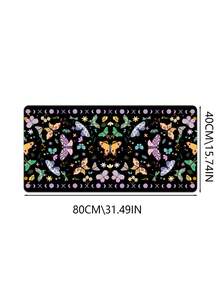 Cute Desktop Mouse Pad, Game Mouse Pad, Desktop Mouse Pad, Keyboard And Mouse Table Pad, Edge Stitching Table Pad With Rubber Base, Butterfly Mouse Pad (Black) - View 16