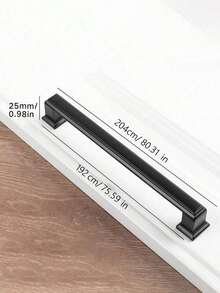 1pc Matte Black Kitchen Cabinet Handle, Cabinet Pull, Kitchen Hardware Accessories, Drawer Pull, Wardrobe Handle, Christmas Gift, New Year Gift, Valentine's Day Gift, Back To School Gift, Easter Gift - Multicolor - View 10