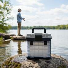 多功能路亚钓具盒，大容量防水隔层，适用于钓鱼装备 - 彩色 - 查看 9