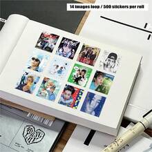 500张LNGSHOT涂鸦贴纸套装，Jay Park Kpop偶像周边，美观DIY贴纸，Kpop粉丝收藏礼物，多功能实用高清双面人物LOMO收藏卡，可收纳或装饰，送给粉丝和朋友的贴心礼物 - 彩色 - 查看 6