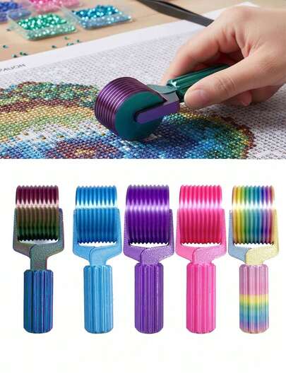 1 PC Diamond Painting Roller Tool, Handheld Diamond Painting Roller Tool, DIY Craft Tool For Diamond Embroidery And Removable Diamond Painting Accessories, Multiple Colors Available