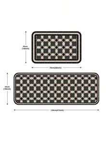 1片硅藻土厨房垫，3毫米超薄，简约时尚设计。四层速吸结构，表面快速渗透，包含硅藻土层和海绵层，底部采用TPR防滑材质。适用于厨房、浴室、玄关、洗衣房、走廊、客厅、婚礼及家居装饰。 - 彩色 - 查看 2