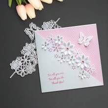 1pc Creative Lace Flower, Butterfly Metal Cutting Die, Suitable For DIY Scrapbooking, Embossing, Handmade Card Making, Gift Card Crafting - A - View 4