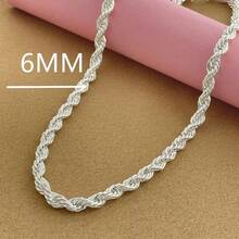 1pc Women's Silver Twisted Link Bracelet - Silver - View 5