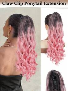 Ponytail Extension Long Wavy Claw Clip Ponytail For Women, 20 Inch Synthetic Hair Extension, Natural Looking Heat Resistant Fluffy Hairpiece - Multicolor - View 16