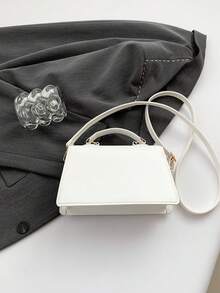 Minimalist Stylish Casual Handbag, New Retro Fashion Underarm Bag, Solid Color Shoulder Bag For Commuting - Beige - View 4
