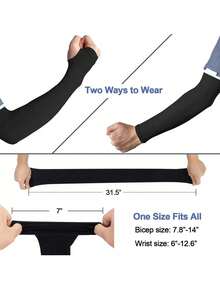 Bộ 4 chiếc/1 cặp ống tay chống nắng thoáng mát Beister, unisex, thích hợp cho hoạt động ngoài trời mùa hè, có lỗ xỏ ngón cái. - Nhiều màu - Xem 3