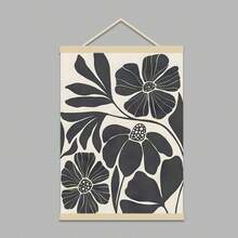 1幅抽象植物可打印艺术画，米黑色墙面装饰画，中性米色植物可打印艺术画，花卉植物海报，无框 - 彩色 - 查看 15