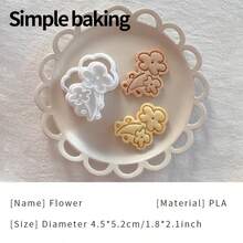 A Cute Little Rabbit-Shaped Cookie Cutter, A Cookie Stamp Featuring A Little Rabbit, Chrysanthemum And Rose Patterns, A Kitchen Parent-Child Cookie Mold, A Set Of Love Snacks-Making Tools For Giving To Mom. - View 14