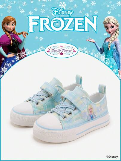 Disney Authorized Collaboration With Frozen | A Pair Of  Children's Sports Shoes, Including  Princess Sports Shoes, Anna Princess Sports Shoes, And Arendelle Princess Sports Shoes, Suitable For Daily Holiday Sports And Outdoor Wear. Comfortable, Slip Resistant, Wear-Resistant, And Breathable To The Soles Of The Feet (Children's Sports Shoes, Children's Shoes, Girls' Shoes, Girls' Shoes)