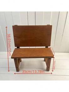 Newborn Wooden Photography Country Style Props White Stool Chair, Baby Mini Stool Park Bench Photo Shoot Props, Retro Wooden Photography Theme Shooting Wooden Props, Studio Photo Shoot Auxiliary Props, Country Style Seat Children Stool, Park Theme Props, Disassembled Photography Theme Wooden Reclining Stool Mini Table, Nanny Stool, Children's Shoe Changing Stool, Baby Play Stool And Small Table - Multicolor - View 10