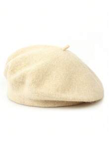 3 Pieces Wool Beret Hat French Style Wool Beanie Cap Solid Color Spring Hat For Women And Girls Casual Use - Style 1 - View 9
