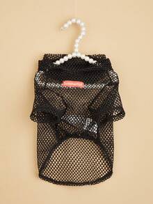 Lightweight Breathable Mesh Pet Sweatshirt, Suitable For Small Dogs And Cats In Summer - Black - View 5