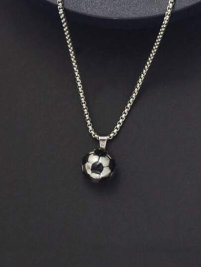 1set/1pcNew Popular High Aesthetic Football Silver Gold Necklace With Diverse Styles And Colors, Football Match Party Decoration, Birthday Party Decoration, Birthday Small Gifts, Birthday Small Surprises For Family And FriendsNew Year's Gift, Valentine's Day Gift, Easter Gift