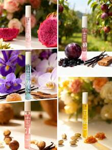 巴西香氛喷雾 - 腰果、李子，持久留香天然空气清新喷雾，扩香精油，无焰扩香器替代品，香草腰果海洋香型，便携旅行装，适用于卧室、浴室、汽车、办公室、书桌，送给妻子、女友的礼物 - 彩色 - 查看 3