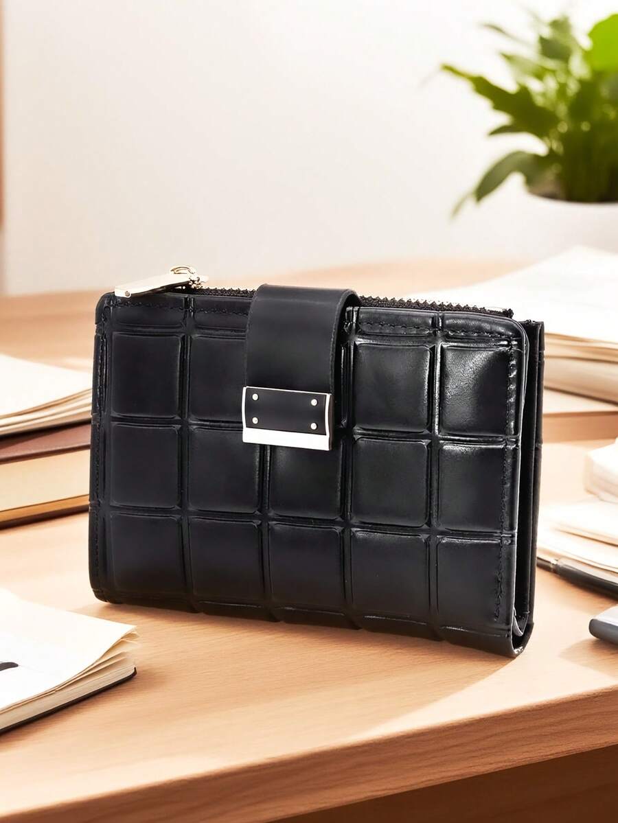 Cute & Sweet Soft College Style Handbag, Student Business Casual Women Wallet, Small Purse - Black - View 1