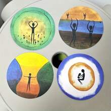 3.35*3.35inch INUK Card OH CARD Psychology Cards Board Game 88pcs Round Cards+ 10 Cutting Cards - Multicolor - View 3