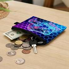 New Stylish Wallet, Cute Cartoon Dinosaur & Football Design, Suitable For Men, Women, Students, Children - Game Grid - View 3