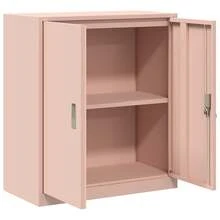 Armario de archiviazione Rosa 80 x 40 x 90 cm Acero per ufficio per studio per lavoro da casa con archiviazione design moderno per lavoro remoto studio universitario uso domestico per ufficio per studio per lavoro da casa con spazio di - Rosa - Visualizzare 5