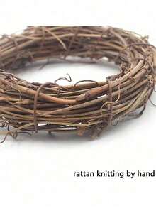 1 pieza Guirnalda de ratán natural DIY, adecuada para decoración de San Valentín, Pascua, Halloween, boda, fiesta festiva, guirnalda de primavera, decoración navideña, decoración del hogar, decoración de pared, decoración de jardín, decoración exterior, decoración de boda, Año Nuevo, Festival de Primavera, Día del Trabajo, Halloween, Navidad, Pascua - Multicolor - Ver 5