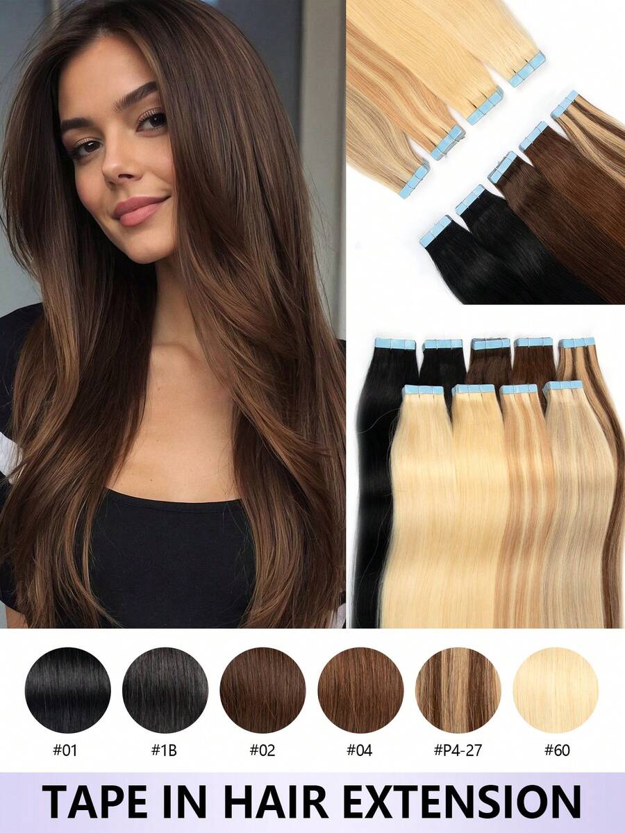 Extensiones de cabello humano - Multicolor - Ver 1
