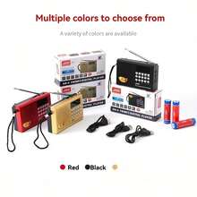 Đài phát thanh bỏ túi 1200mAh, mini di động, nhiều chế độ phát nhạc, giắc cắm tai nghe, FM/MP3/TF/USB, thời lượng pin dài, loa không dây cho cắm trại ngoài trời, họp mặt gia đình, hỗ trợ kết nối điện thoại, phát nhạc, quà tặng, thích hợp cho chạy bộ. - Xem 5