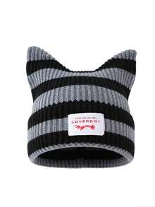 1pc Unisex Fashion Car Logo Knit Beanie Hat, Suitable For Autumn/Winter Daily Wear - A - View 4