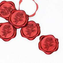 5/10pcs Wax Seal Rose Stamp Stickers, Wedding Envelope Invitation Wax Seal Sticker - A - View 9